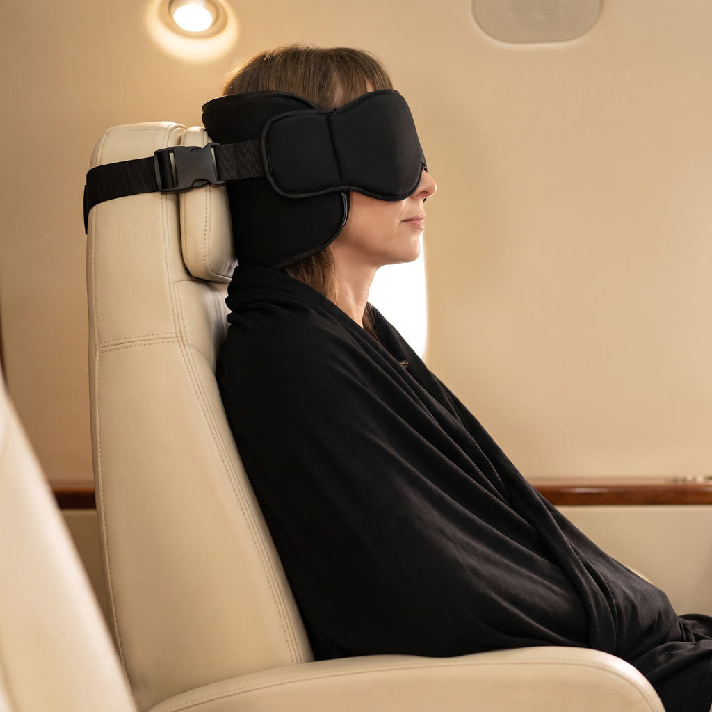 Side profile of the head support holding the head upright